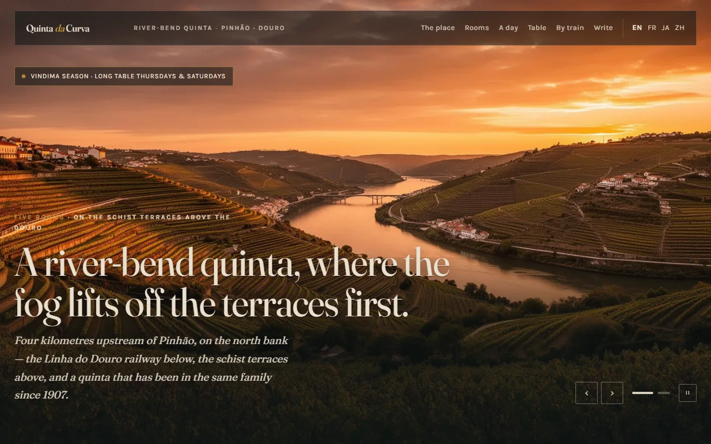 Quinta da Curva — Website demo