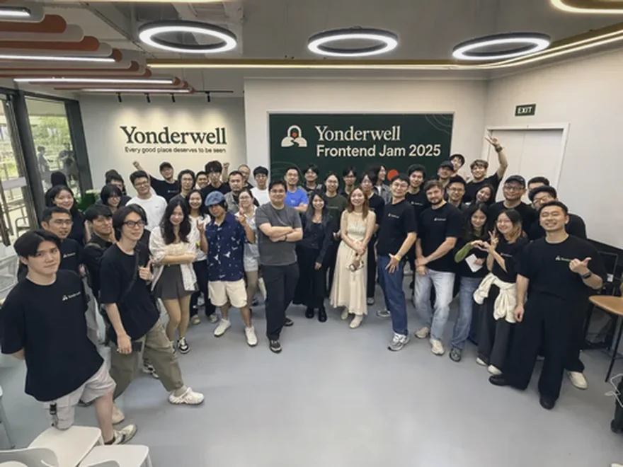 Group photo of the company at the 2025 frontend jam